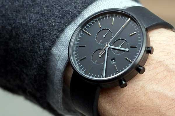Черные наручные часы all-black - Uniform Wares 300