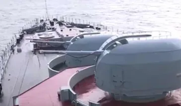 Стрельбы кораблей СФ в Баренцевом море