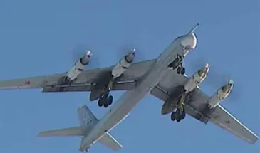Учения противолодочных Ту-142 в акватории Баренцева моря