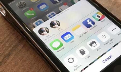 Пропал значок Сообщения из меню отправки файлов в iOS?