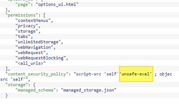 unsafe-eval в новых и в установленных расширениях Chrome: как найти