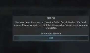 Ошибка 656448 в Modern Warfare после апдейта: как устранить
