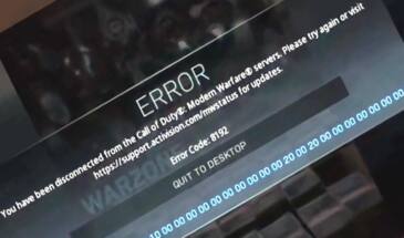 Ошибка 8192 в CoD Modern Warfare: не суетимся