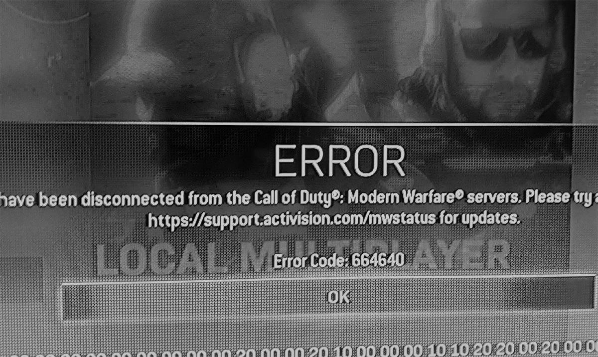 Ошибка 664640 в CoD Modern Warfare: откуда, и как с нею бороться