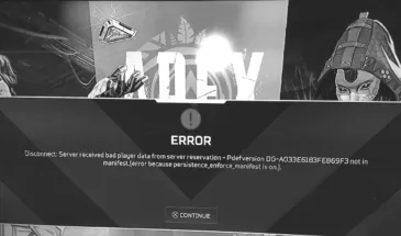 Ошибка Bad Player Data в Apex Legends — что делать