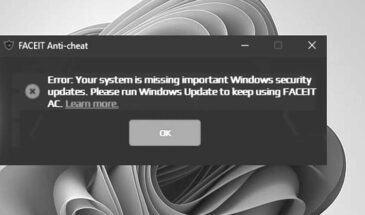 Если античит FACEIT пишет Your system is missing important Windows security updates