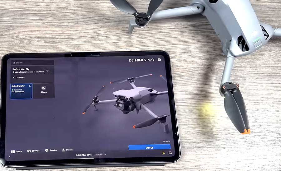 DJI Mini 5 Pro: как перекинуть данные на смартфон, планшет или комп
