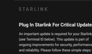 Starlink требует обновить прошивки антенн до 17 ноября, иначе отключит