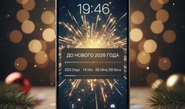 Таймер «До Нового 2026 года осталось…» на локскрине iPhone: как сделать красиво