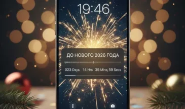 Таймер «До Нового 2026 года осталось…» на локскрине iPhone: как сделать красиво